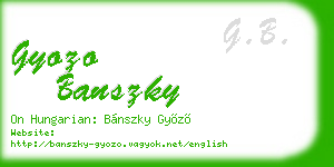 gyozo banszky business card